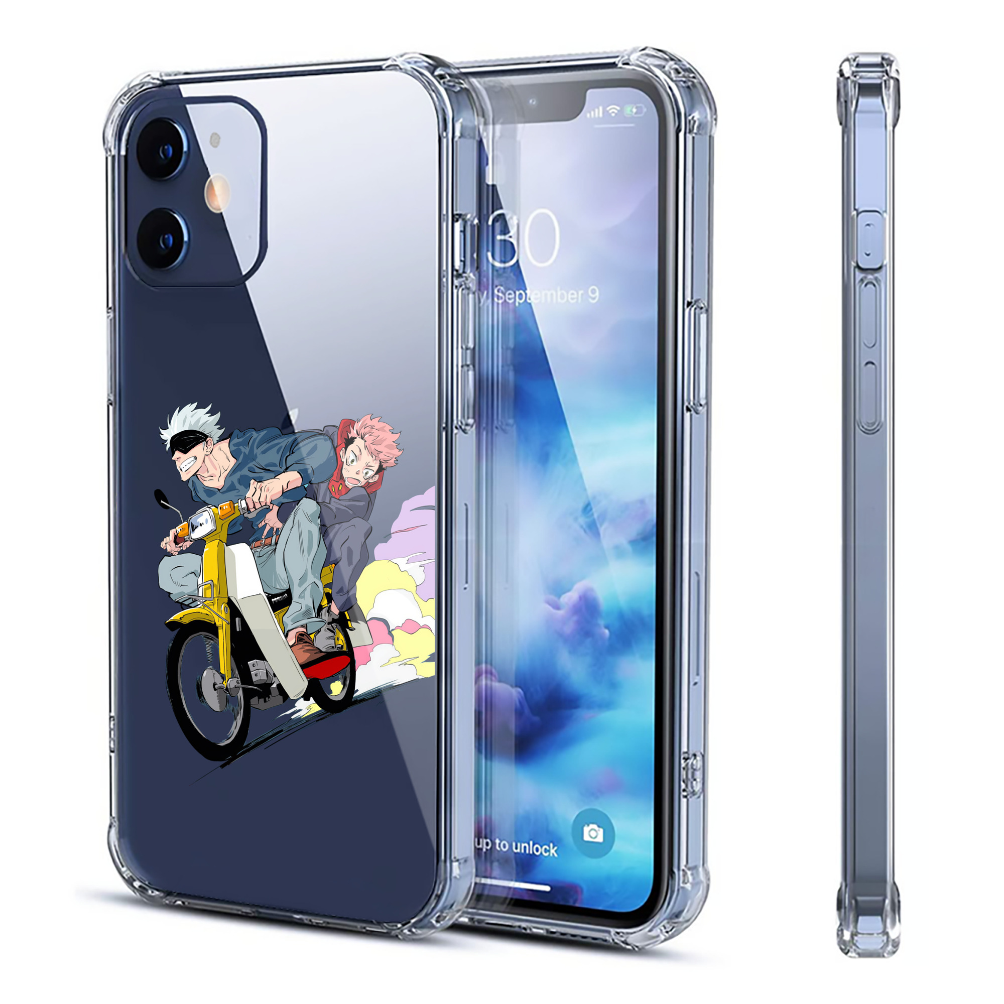 （画像用） 呪術廻戦 Jujutsu Kaisen 【iPhone 12シリーズ対応】透明スマホケース（クリアソフトケース）